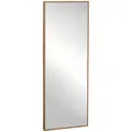 Wandspiegel Garderobenspiegel 125 x 45cm Flurspiegel mit Holzrahmen Natur