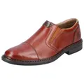 Rieker Slipper Anzugschuh, Business Schuh, Schlupfschuh mit stylischer Quernaht braun 47 EU