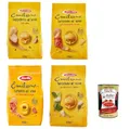 Pasta Le Emiliane Testpaket Eier gefüllte Nudeln, Pasta -Eiernudeln mit 100% frischen italienischen Eiern, ideal in Brühe oder Sauce 4x 250 g + Italian gourmet polpa 400g