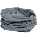 Living Crafts - LOURDES | Multifunktionstuch, Herbst- & Winterschal, Halstuch, Motorrad-Gesichtsmaske, Halswärmer, Wolle, Baumwolle (Bio) für Damen und Herren (Graphite Melange)