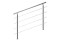 monzana Brüstungsgeländer 150cm, 4 Querstreben, 150 cm Länge, 107.5 cm Höhe