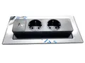 Tischsteckdosenleiste EVOline BackFlip 2 Schuko-Steckdosen USB C schwarz B-WARE