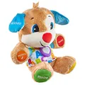Fisher-Price Lernspaß-Hündchen mit drei Stufen | sprechendes Kuscheltier mit Musik als Kinderspielzeug und Baby Spielzeug | Interaktiver Teddybär, Version: Italienisch, FPM51