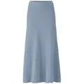 Hessnatur Strickrock aus reiner Bio-Baumwolle (1-tlg) blau|braun 36