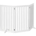 Relaxdays Absperrgitter MDF Weiß Verstellbar 91,5 cm x 154 cm 11 kg