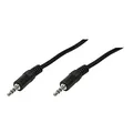 LogiLink CA1048 Audio Kabel, 2x 3,5mm male, stereo, 0,2m schwarz, 5 Stück