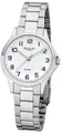REGENT 2252410 Damenuhr 29 mm Weiß Silber Metallband 5 BAR
