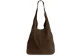 Caspar Schultertasche große Damen Wildleder Tasche Hobo Bag - CLASSIC LINE - Modell No.767, angenehm leicht, ohne Innenfutter, mit Sicherheitsfach, 100% Echtleder