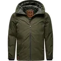 Stone Harbour Moagaa Wasserdichte Herren Winterjacke mit Kapuze Wintermantel Outdoor Parka Olive Gr. 46 - S - Olive - 46
