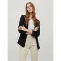Vila Kurzblazer VIHER NEW 3/4 BLAZER -NOOS Materialmix, regular fit schwarz XXL (46)