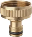 Tap Connector 33.3 mm (1 IG Inch) Tap Connector Coupling 1 Inch Garden Hose Quick Coupling Brass Water Hose Fitting Connectors Female Thread Adapter Brass Tone 1 Inch Gardena Tap Adapter