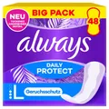 always Slipeinlage Daily Protect Long mit leichtem Duft BigPack 48 Damenbinde 48 Stück