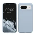 kwmobile Hülle kompatibel mit Google Pixel 8 Hülle - weiches TPU Silikon Case - Cover geeignet für kabelloses Laden - Hellblau matt
