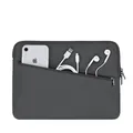 Artwizz Neoprene Sleeve PRO kompatibel mit MacBook Pro 16 (2023-2019), MacBook Pro 15 (2019-2012) - Schutzhülle mit Zubehör-Fach, Titan, 16 Zoll
