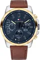 Tommy Hilfiger DECKER 1791561, Quarzuhr, Armbanduhr, Herrenuhr, Datum, Lederarmband