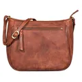 STILORD Samira Handtasche Leder Frauen zum Umhängen Vintage Umhängetasche für Damen-Tasche Abendtasche Elegante Echtleder Tasche Farbe:Brandy - Cognac