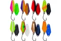 Paradox Fishing Kunstköder Neon Forellen Spoon Set 2,5g 8 Stück, (Forellenköder), UV-Aktiv inkl. Snaps