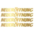 4x Schriftzug NEUERÖFFNUNG 100x14cm Schaufenster Aufkleber KX046-04 Gold