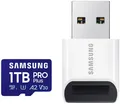 SAMSUNG PRO Plus SDHC (2024) inkl. USB-Reader, Micro-SD Speicherkarte, 1 TB, 180