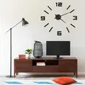3d-wanduhr Modernes Design Schwarz 100 Cm Xxl Vidaxl