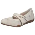 Rieker Riemchenballerina Schlupfschuh, Flats, Slipper mit Mesheinsatz beige 38 EU