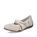 Rieker Damen Klassische Ballerinas 41250, Frauen Flats, lose Einlage,Ausgehschuhe,Abendschuhe,Ballerinen,Pumps,Halbschuhe,beige (60),38 EU / 5 UK