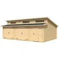 LASITA MAJA Blockgarage "Hawaii", BxT: 820 x 579,6 cm (Außenmaß), Holz - braun