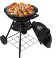 Woltu Holzkohlegrill, Holzkohle Barbecue Grill mit Räder für Garten Camping