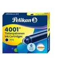 Pelikan Tintenpatronen 4001® Etui mit 6 Standard-Patronen Blau-Schwarz