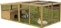 Kerbl Pet Freigehege mit Ausbruchsperre, Freigehege, Auslauf, 220x115x75cm, Spießtanne, Hasen, Kaninchen, Kleintiere, überdacht