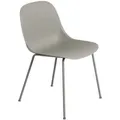 Muuto Fiber Side Chair, tube base, grau / grau