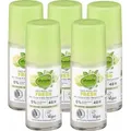 5 x alverde Naturkosmetik - Deo Roll On Deodorant Fresh Minze & Bergamotte (5 x 50 ml)