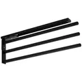 SO-TECH® Teleskop-Handtuchhalter TED Aluminium schwarz matt für Bad oder Küche, 3-armig schwarz matt (450 - 730 mm, ausziehbar, drehbar) schwarz 3-armig 450 - 730 mm