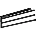 SOTECH Aluminium Handtuchhalter TED 3 Armig 450 bis 730 mm Ausziehbar Drehbar Schwarz Matt