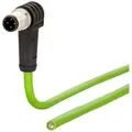 Metz Connect 142M1D90050 M12 Netzwerkkabel, Patchkabel CAT 5e SF/FTP 5.00 m Grün PUR-Mantel, Säurebeständig, Ozonbeständig, UV-Beständig, Schlepp