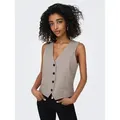 ONLY Anzugweste ONLLINDA S/L MEL FIT WAISTCOAT TLR NOOS mit Knopfleiste braun L (40)