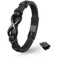UNIQAL.de Lederarmband Unendlichkeit Leder Armband "INFINITY" Herren (Edelstahl, Echtleder, Casual Style, Handgefertigt), Designed in Germany schwarz 19 cm