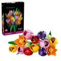 LEGO Botanicals Tulpenstrauß - Set mit Kunstblumen für Erwachsene - mit 14 künstlichen Tulpen in 5 Farben als DIY Deko - Geschenkidee zum Muttertag - 11501