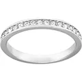 Swarovski Damen-Damenring Metall Swarovski-Kristall 50, Silber 32004449