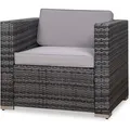 Svita Rattan Sessel Ergänzung Zubehör Polyrattan Couch California Lugano Grau