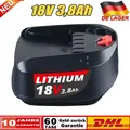 3,8AH Li-ion 18V Akku Passt für Bosch 1600A005B0 PBA,PSB PSR18LI-2,PSM PST18 LI