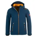 Trollkids Kids Trollfjord Jacket 116, Mystic Blue/Yellow