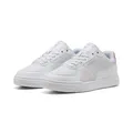 PUMA CAVEN III Holo 2.0 JR Sneaker, Weiß-Rosy Outlook-Silber, 5.5 UK