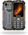 Hammer H Boost 2 LTE Outdoor Handy ohne Vertrag, IP68 Baustellenhandy mit großen Tasten, 2,4" Display, 4G Volte, Dual SIM, 3500 mAh Akku, robuste Hülle, schwarz-orange