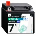 HeyVolt GEL Motorradbatterie 12V 7Ah YB7-A 50813 12N7-4A CB7-A FB7-A