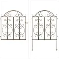 Relaxdays Gartentor Stahl Bronze 3-teilig Erweiterbar 98,5 cm x 185 cm x 2,5 cm 7,8 kg