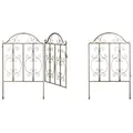 Relaxdays 3-teiliges Gartentor bronze Dunkelbraun