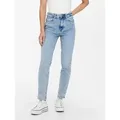 ONLY High-waist-Jeans ONLEMILY – Ankle-Jeans mit High Waist und geradem Schnitt helle Waschung für einen ausgewaschenen und helleren Denim-Look blau 28