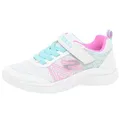 Skechers Unisex Kinder Microspec Plus Swirl Sweet Sneaker, White Synthetic Multi Trim, 30 EU