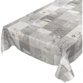 ANRO Tischdecke Wachstuchtischdecke abwaschbar auch für Garten (Einzelstück 1-tlg), Geprägt 140x160cm wasserabweisend grau Eckig | 140 cm x 160 cm x 0.25 mm